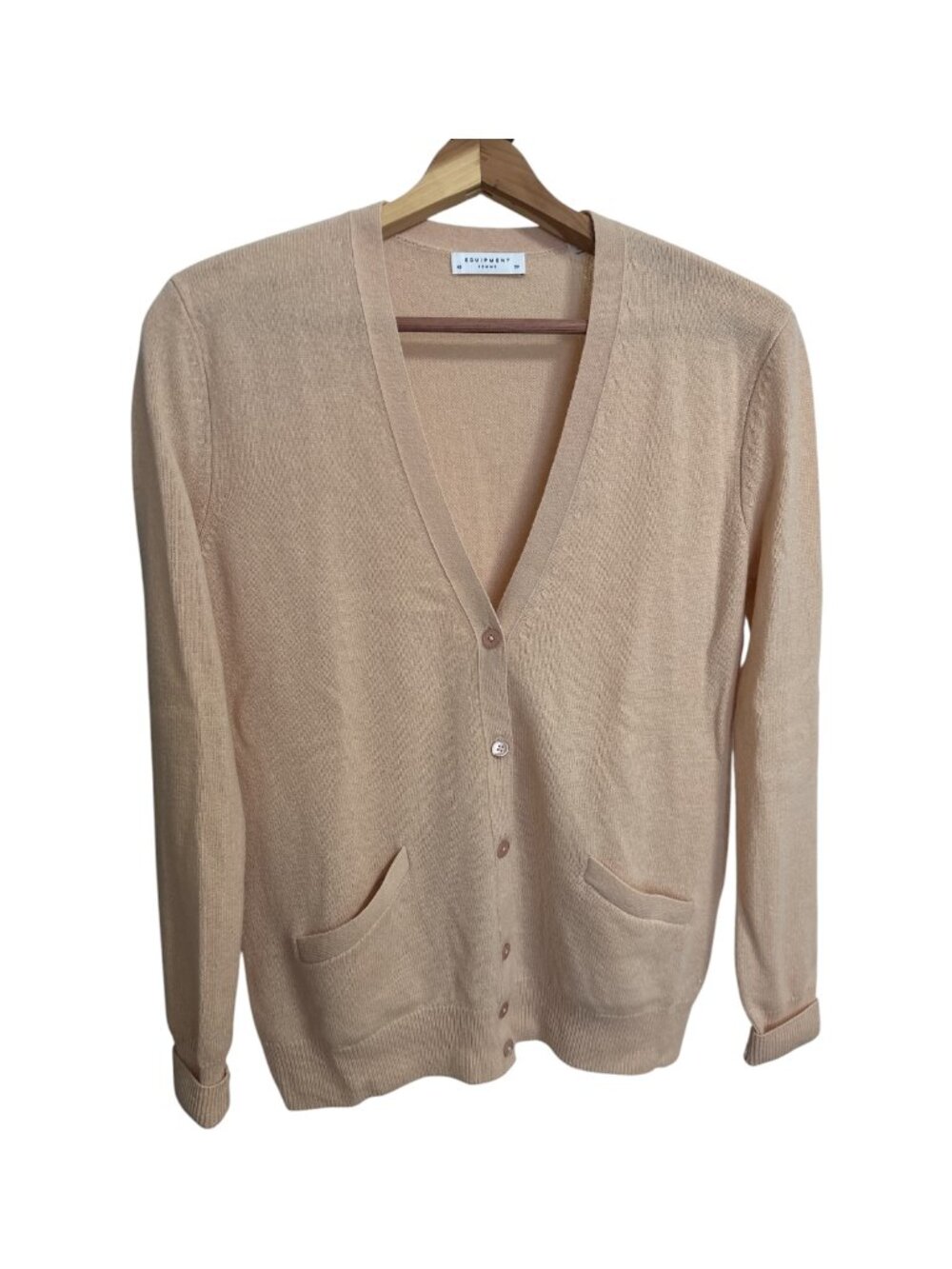 Equipment Cashmere Cardigan Sweater Size XS Light Peach